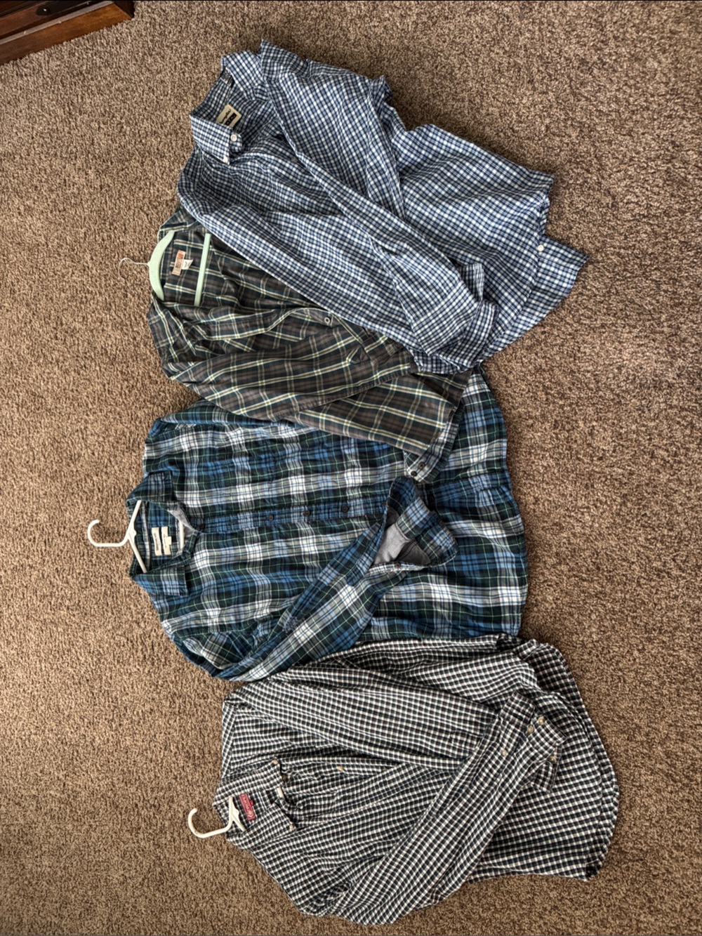 Roper Boys Blue and Green Plaid Button-Down Shirt